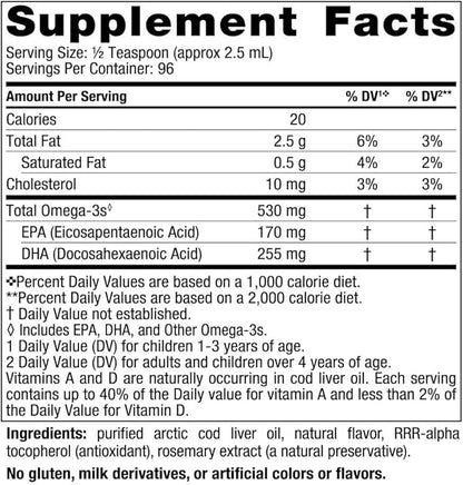 Nordic Naturals Children’s DHA, Orange - 8 oz for Kids - 530 mg Omega-3 with EPA & DHA - Brain Development & Function - Non-GMO - 96 Servings