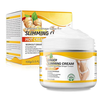 Anti Cellulite Slimming Cream Gel, Hot Cream, Ginger Fat Burning Weight Loss Full Body Fat Burning Cream for Belly, Perfect for Cellulite, Soothing, Relaxing, Tightening & Slimming