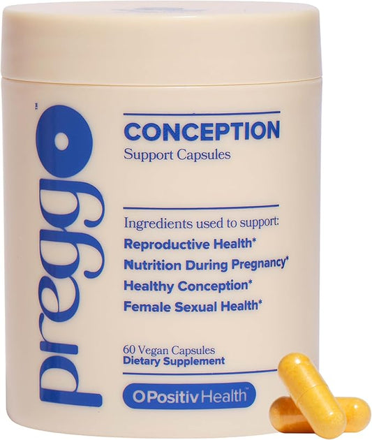 PREGGO Conception Support Capsules for Women - OBGYN-Formulated Pre Prenatal Vitamins with Clinically-Studied Ingredients - CoQ10, N-Acetyl Cysteine - Female Sexual Health, 60 Count (Pack of 1)