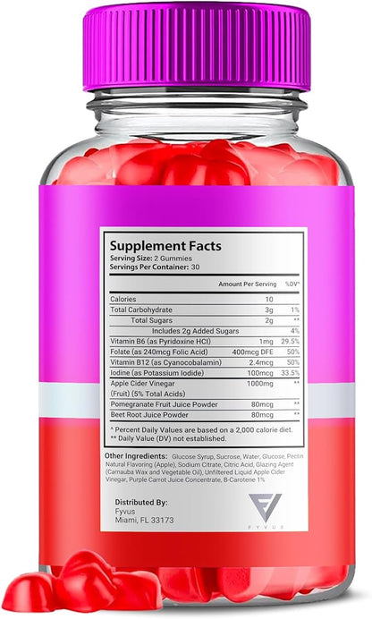 ACV Keto Gummies Advanced Weight Management Formula, ACV Keto Gummy + 1000mg Apple Cider Vinegar Detox Cleanse Support Supplement Women Men, Keto ACV Plus Vitamin B6 and B12 Gummies (60 Gummies)