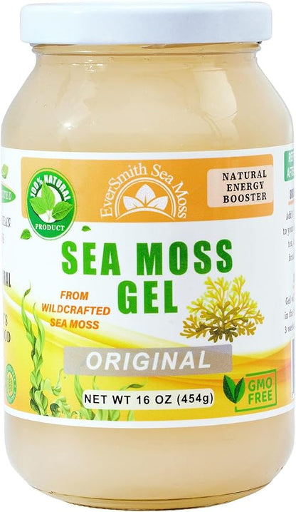 Wildcrafted Irish Sea Moss Gel | Made in USA | Rich in Vitamins & Minerals | Sea Moss Gel Raw | Nutritional Supplement (16 oz) (Unflavored)