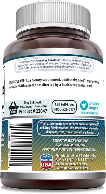 Amazing Formulas Taurine 1000 Mg per Serving 200 Capsules Amino Acid Supplement | Non-GMO | Gluten Free | Made in USA