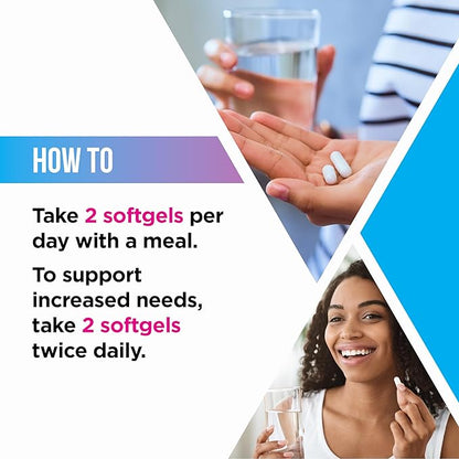 Livingood Daily Fish Oil Supplements with Omega 3 Fatty Acid, Omegas (60 Softgels) - EPA & DHA Fish Oil Pills Support Heart & Joint Health - Promotes Healthy Digestion & Brain Function - Non-GMO