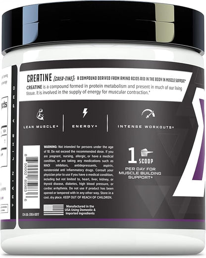 Cutler Nutrition Pure Creatine Monohydrate - 5g Per Serving 50 Servings - Premium Muscle Builder Enhances Strength Performance & Recovery - Unflavored for Easy Mixing