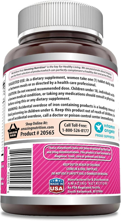 Amazing Formulas Multivitamin Food Based Tablets | Perfect Blend of Vitamins, Minerals, 25 Million CFU probiotics (Women's One Multiple, 150 Count)