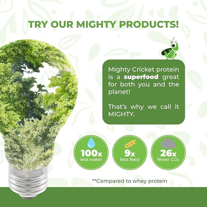 Mighty Cricket Protein Powder. 20g Clean Prebiotic Cricket Protein. No Sugar, Low Carbs, Gluten & Dairy Free. Keto & Paleo, 100% Natural Ingredients. Vanilla, 2 lb (Pack of 2)