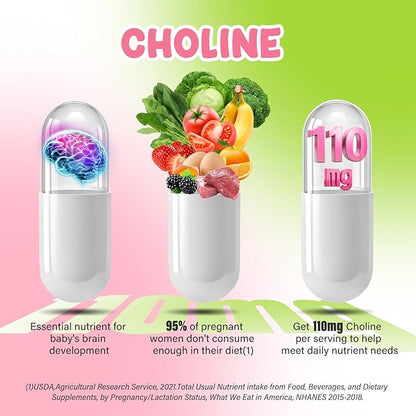 Prenatal Vitamins for Women multivitamin with Folic Acid DHA Choline for Pregnant and Breastfeeding Women Niacinamide Biotin and Minerals 27 in 1 Needed Supplement 90 Capsules-49