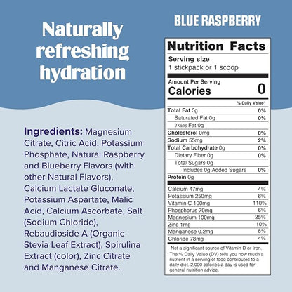 Ultima Replenisher Daily Electrolyte Drink Mix – Blue Raspberry, 90 Serving – Hydration Powder with 6 Key Electrolytes & Trace Minerals – Keto Friendly, Vegan, Non-GMO & Sugar-Free Electrolyte Powder