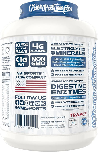 VMI Sports | ProtoLyte Whey Isolate Protein Powder | Low Calorie Whey Protein Powder for Weight Loss | Protein Powder for Muscle Gain | Digestive Enzymes | Non-GMO (Chocolate Fudge Cookie, 4.6 Pounds)