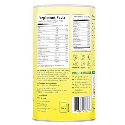 Almased Meal Replacement Shake - High Plant Base Protein Powder- Nutritional Weight Health Support Supplement - Original Flavor - 17.6 oz (4 pack)