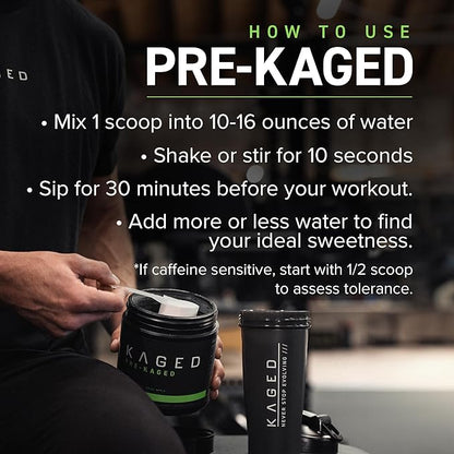 Kaged Original Pre Workout Powder | Orange Krush | Pre-Kaged | Formulated with Creatine, Beta Alanine, Pure Caffeine | 20 Servings