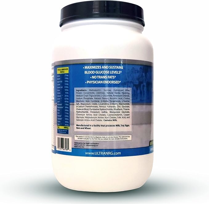 Endurance Drink Mix, Vanilla (35g,40 servings) Liquid nutrition for athletes.Regulates spikes in blood glucose levels. Prevents Skeletal Muscle Breakdown.No Preservative-Non GMO-No Trans Fats