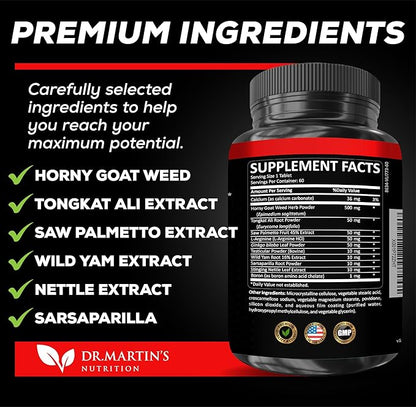 Extra Strength Testosterone Booster - Naturally Boost Your Stamina, Endurance, Strength & Energy for Men & Women - Burn Fat & Build Lean Muscle Mass Today