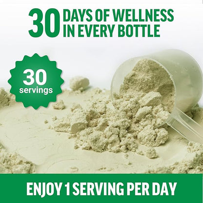 FORCE FACTOR Smarter Greens Daily Wellness Powder, Greens Superfood Powder to Support Gut Health, Bloating, & Digestion, with 40+ Superfoods, 125 Million CFUs of Probiotics, Unflavored, 30 Servings