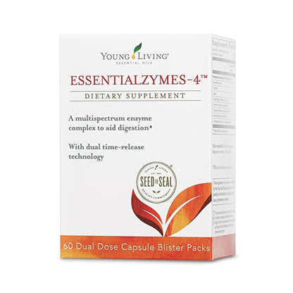 Young Living Essentialzymes-4 - 120 ct of Essential Oils Dietary Supplement - Time-Release Enzyme Capsules - Fiber and Protein Digestion - Nutrient Absorption Support