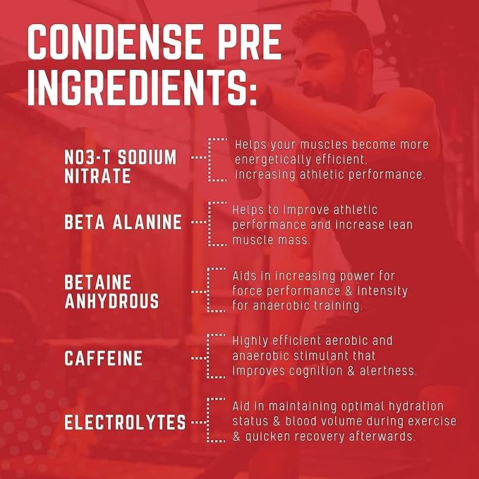 Purus Labs CONDENSE PreWorkout Powder, 40 Servings (Juicy Florida Orange)