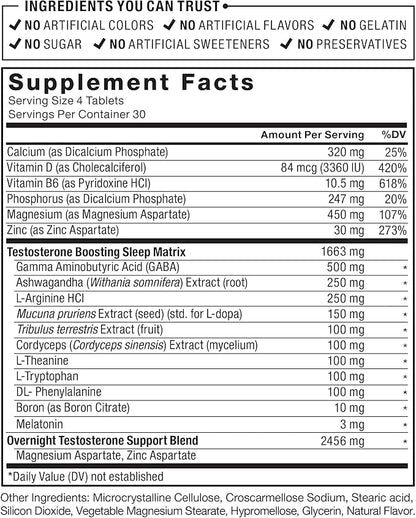 FORCE FACTOR Test X180 PM, 2-Pack, Testosterone Booster for Men, Overnight Testosterone Supplement to Build Muscle, Increase Strength, and Promote Deeper, Healthier Sleep and Recovery, 240 Tablets