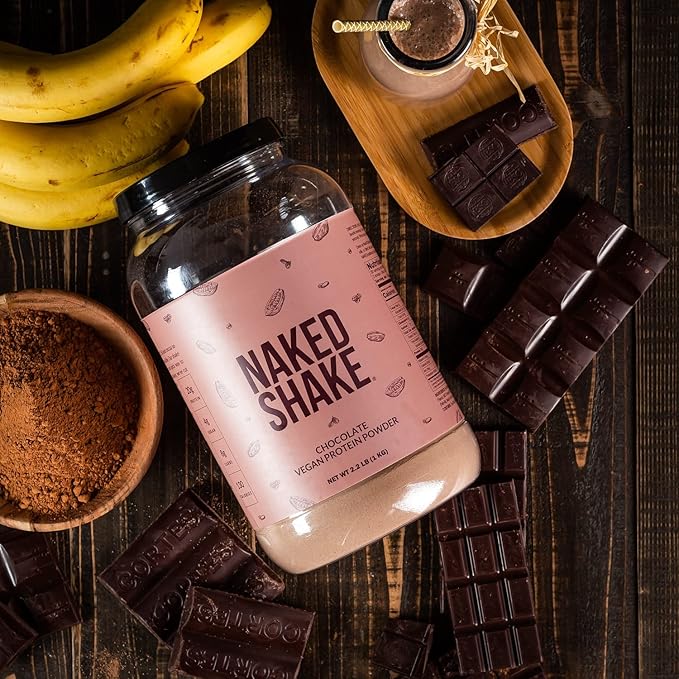 Naked Shake - Chocolate Protein Powder - Plant Based Protein Shake with Mct Oil, Gluten-Free, Soy-Free, No Gmos Or Artificial Sweeteners - 30 Servings