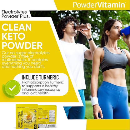 Electrolytes Powder Plus (50 Servings), 0 Calorie Keto, 0 Sugar, No Maltodextrin,1000mg Potassium,120mg Calcium,120mg Magnesium, Hydration Powder (50 Servings, Orange Pineapple)