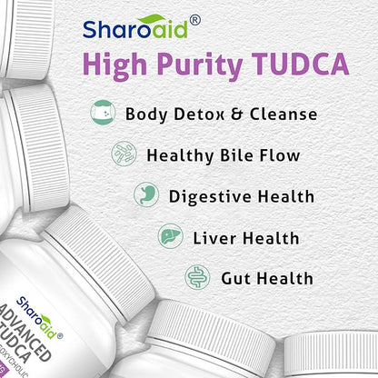TUDCA Liver Support Supplements 1200 mg-Third Party Tested-High Strength Formula-Bile Salts for Liver Detox Cleanse-Vegan Capsules for Liver,Kidney,Gallbladder Health,1 Bottle-60 Capsules