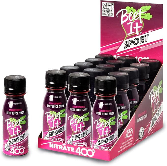 BEET IT Sport Pro-Elite Shot, 15 Shots, 400mg Dietary Beet Nitrates, Non-GMO Certified, Nitric Oxide Booster, High Nitrate Beet Juice for Stamina and Recovery
