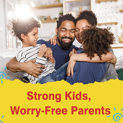 Kids Multivitamin Gummies with Iron, Vegan Omega 3 (EPA/DHA), Probiotics, Kids Vitamin A, C, D, E & Zinc for Immune Support, Multivitamin for Kids 4+, Sugar Free, Gluten Free, Fruit Flavor, 120 Counts
