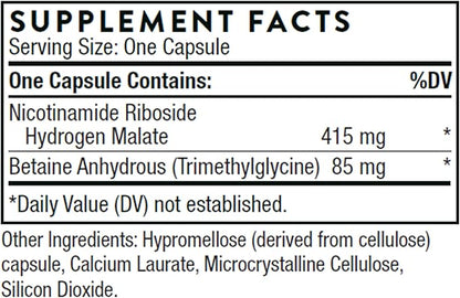 THORNE NiaCel 400 - Nicotinamide Riboside Supplement - Support Healthy Aging, Cellular Energy Production, and Sleep-Wake Cycle - NSF Certified for Sport - Gluten Free - 60 Capsules - 60 Servings