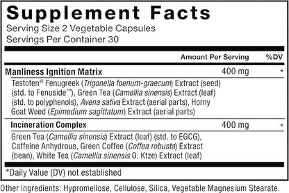 Force Factor Test X180 Ignite Testosterone Booster for Men, Testosterone Support Supplement to Help Burn Fat, Boost Vitality, and Increase Energy, 60 Capsules