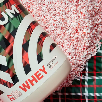 Podium Nutrition Whey Protein Powder, Peppermint Bark, 25g Protein Per Serving with Digestive Enzymes, Whey Protein Isolate & Concentrate, Gluten Free, Low Carb, Low Sugar & Soy Free, 27 Servings