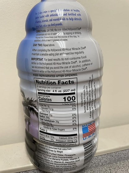 48-Hour Miracle Fruit Juice Cleanse Diet 12-Pack, Detox Cleanse for Weight Loss & Rejuvenation, Food Replacement, Fast Acting Diet, Delicious & Tasty Formula, 32 Fl. Oz.