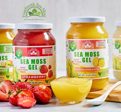 Wildcrafted Irish Sea Moss Gel | Made in USA | Rich in Vitamins & Minerals | Sea Moss Gel Raw | Nutritional Supplement | Elderberry (16 oz)