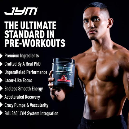 Pre JYM X Rise N' Grind Advanced Pre-Workout Powder Massive Pumps, Citrulline Nitrate, Dynamine, NO3T Betaine, BCAA’s, Nootropics, Creatine, Beta-Alanine, JYM Supplement Science, 20 Servings
