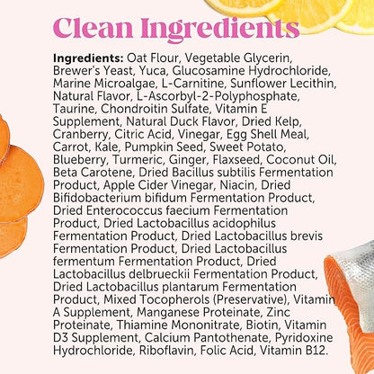 Pet Honesty Senior Dog Multivitamin - Essential Dog Vitamins and Supplements - Glucosamine, Probiotics, Omega Fish Oil for Dogs Health & Heart- Dogs Vitamins Health Supplies (Duck 90 ct)