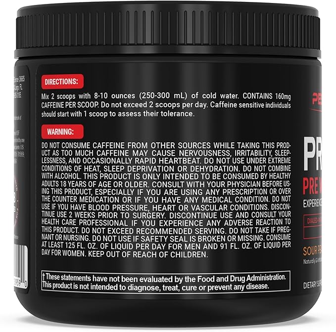 PEScience Prolific Pre Workout Powder, Guava Pineapple Punch, 40 Scoop, Energy Supplement with Nitric Oxide