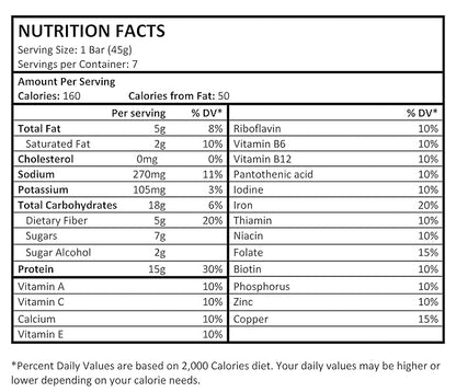 GO4IT Health Meal Replacement Bar, HIGH Protein Nutrition Bar, HIGH Fiber, LOW Calories, KETO friendly, On-the-go, Weight Loss Food Bar, 7/Box - (Peanut)