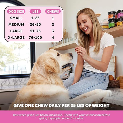 Pet Honesty Multivitamin Dog Supplement, Glucosamine Chondroitin for Dogs, Probiotics, Omega Fish Oil, Dog Supplements & Vitamins, Dog Vitamins for Skin and Coat Allergies, (Chicken 90 ct)
