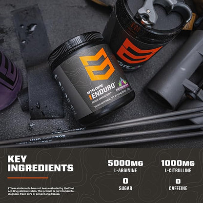 MTN OPS Enduro Nitric Oxide Stim Free Pre Workout | Magnesium Citrate, L Arginine & L Citrulline Caffeine Free Preworkout | 30 Serving Rocky Mountain Ricky