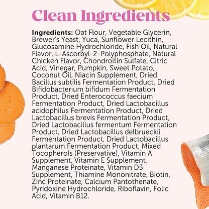 Pet Honesty Multivitamin Dog Supplement, Glucosamine chondroitin for Dogs, Probiotics, Omega Fish Oil, Dog Supplements & Vitamins, Dog Vitamins for Skin and Coat Allergies, (Peanut Butter 90 ct)