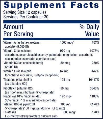 Life Extension Mix™ Capsules, high-Potency, Advanced Vitamin, Mineral, Fruit & Vegetable Formula, Vitamin C, B, D, E, Magnesium, for Whole-Body Health, Healthy Aging, Gluten-Free, 360 Capsules