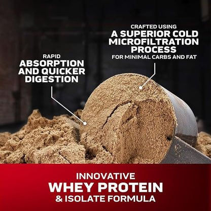 Muscletech Whey Protein Powder | MuscleTech Nitro-Tech Whey Gold Protein Isolate Smoothie Mix for Muscle Gain | Chocolate, 5 lbs (69 Serv) (package varies)