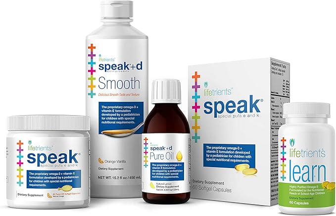 – Speak+D Pure Oil – Natural Lemon – 4.05 oz – Pediatrician Formulated to Support Children with Special Nutritional Requirements – Enhanced with Omega-3, Vitamin E, Vitamin D & Vitamin K