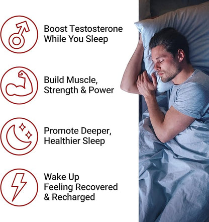 Force Factor Test X180 PM Testosterone Booster for Men, Overnight Testosterone Supplement to Build Muscle, Increase Strength, and Promote Deeper, Healthier Sleep and Recovery, 120 Tablets