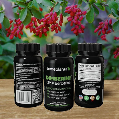 DIM & Berberine, High Purity Enhanced Absorption Formula - 60 Capsules