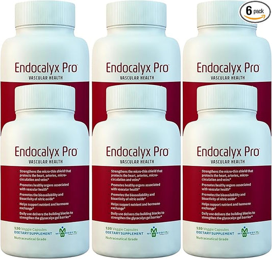 Endocalyx Pro - Vascular & Microcirculation Health Supplement 120 Capsules | Support Vascular Protection | Support Nitric Oxide Functions | Nourishes The Glycocalyx Structure