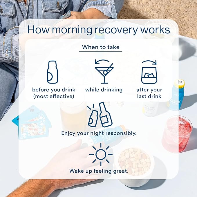 Morning Recovery Electrolyte, Milk Thistle Drink Proprietary Formulation to Hydrate While Drinking for Morning Recovery, Highly Soluble Liquid DHM, Orange Mango, Pack of 24
