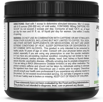 PEScience Prolific Pre Workout Powder, Sour Green Apple, 40 Scoop, Energy Supplement with Nitric Oxide