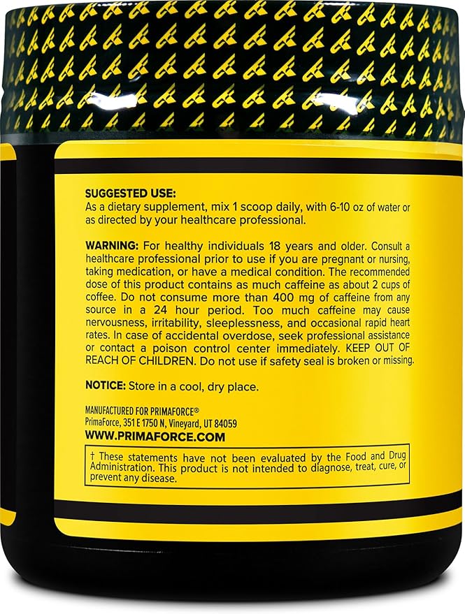 Primaforce Guarana Powder (200g) (Unflavored) - Pure Guarana, 200 Servings