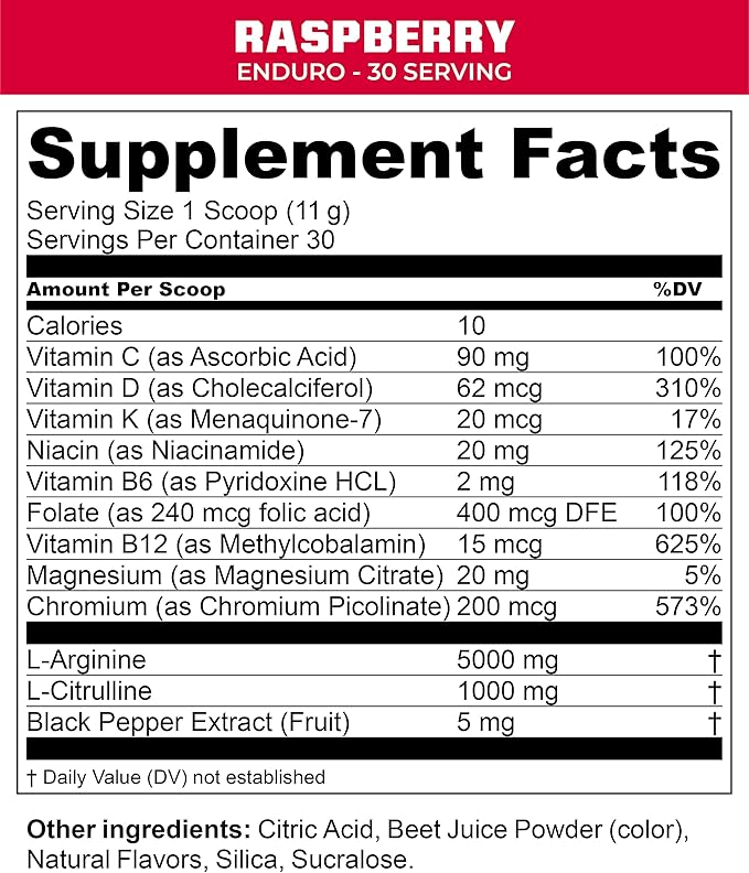 MTN OPS Enduro Nitric Oxide Supplement & Stim-Free Pre Workout - 30 Servings - with Magnesium Citrate, Beet Root Powder, Niacinamide, L Arginine & L Citrulline - Citrus Bliss Flavor