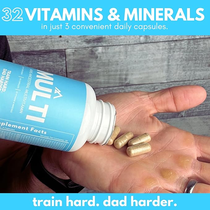 Multivitamin, Ancestral Daily Complete Vitamin for Men, 32 Vitamins & Minerals Including Vitamin A, B, C, D, Zinc, Magnesium, Paleo & Keto Friendly