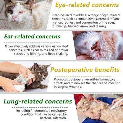 2 Pack Antibiotics for Cats, Premium Cat Antibiotics Supplemen, Natural Antibiotic for Cats, Pet Supplements, Cat Antibiotics Supports Immune & Cats Allergy Relief, Cats Multivitamin